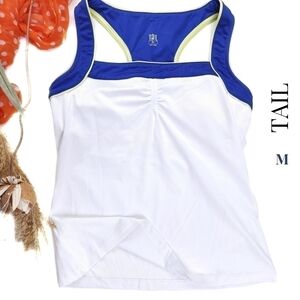Tail Women's Blue White Sports Tennis Top Sz M
